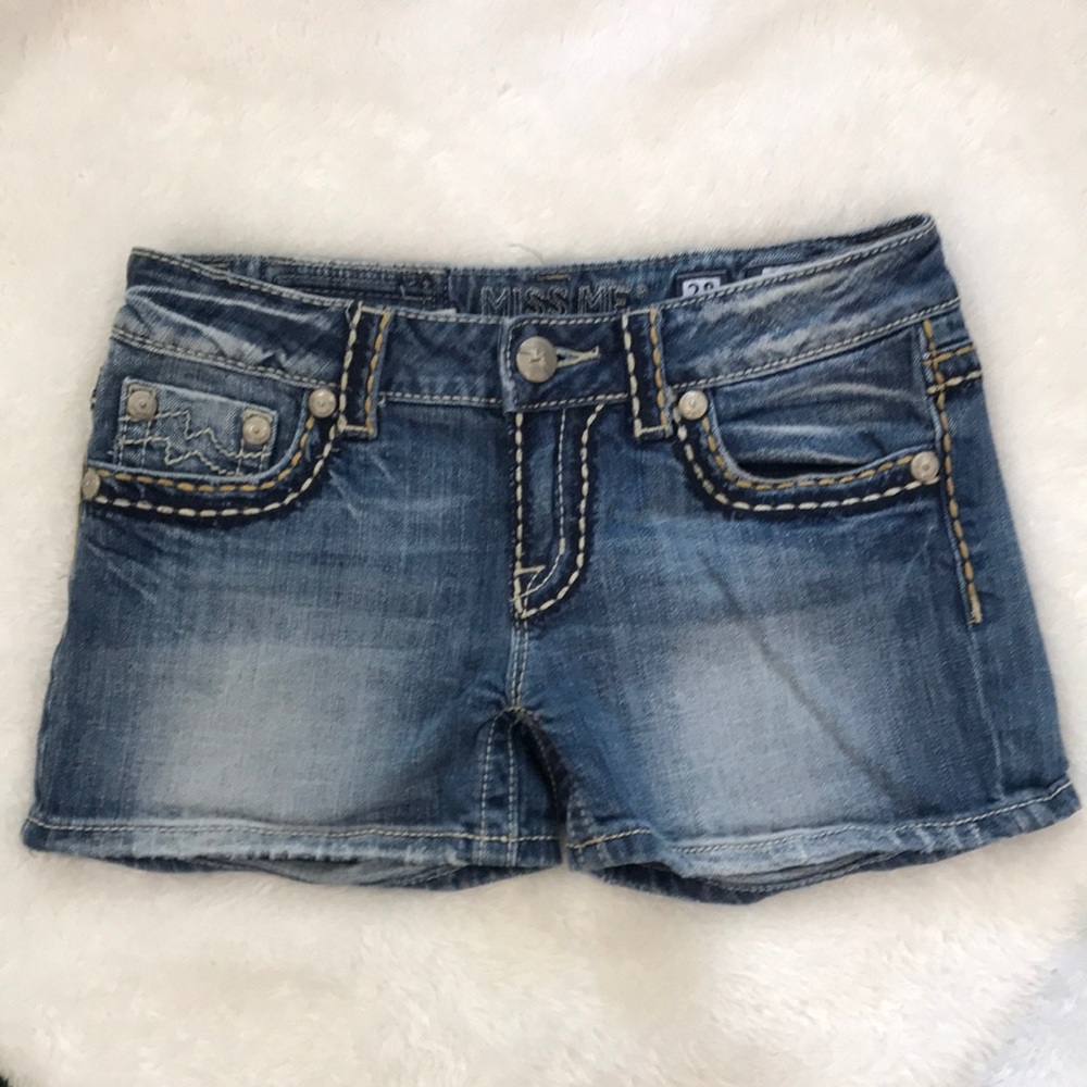 Miss Me Irene Short Denim Jean Shorts